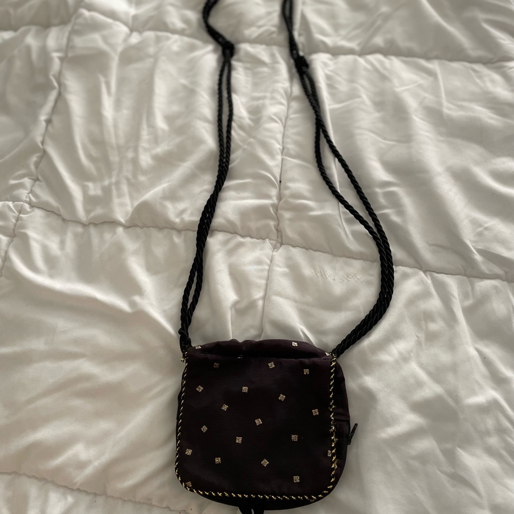 Maggie B - Black Mini Bag with Sparkly Embellishments